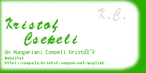 kristof csepeli business card